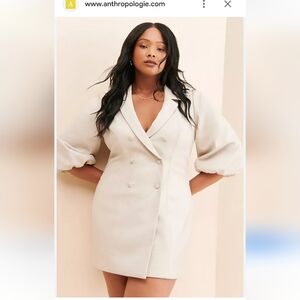 Anthoropologie Awaylee Vegan Leather Blazer Dress